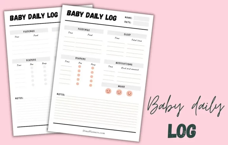 Baby Daily Log Templates