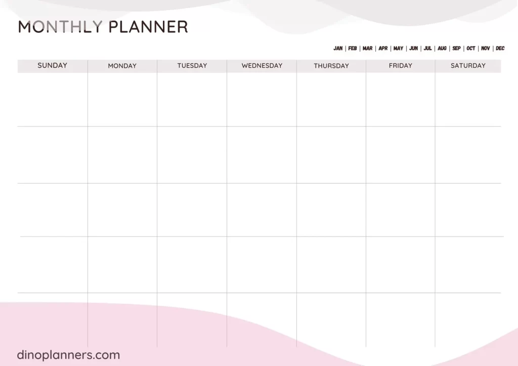 Cute Monthly Planner