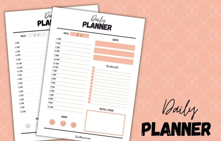 Daily planner templates