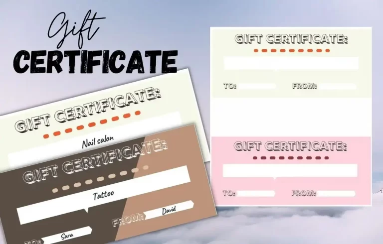 Gift Certificate Templates