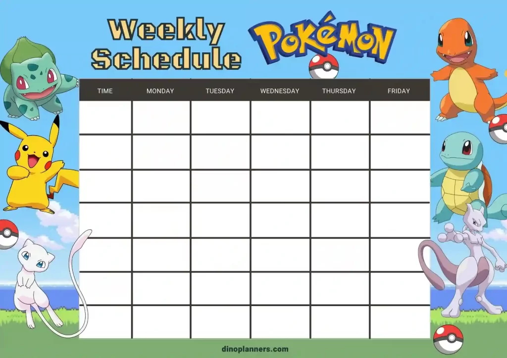 Pokemon Class Schedule