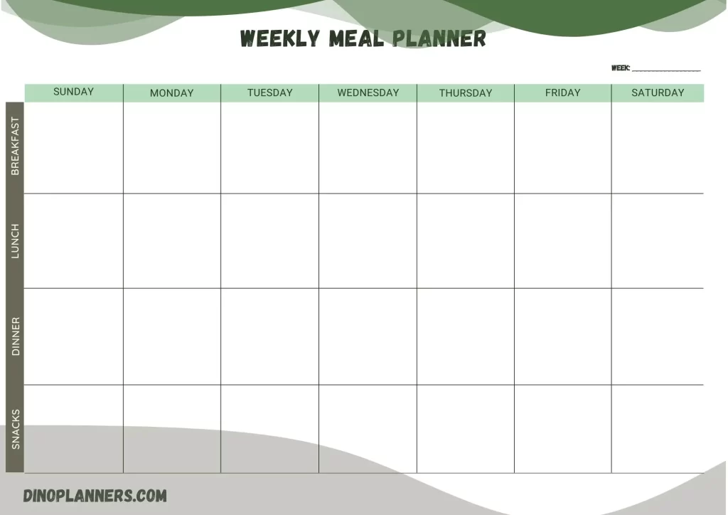 Weekly Meal Planner pdf