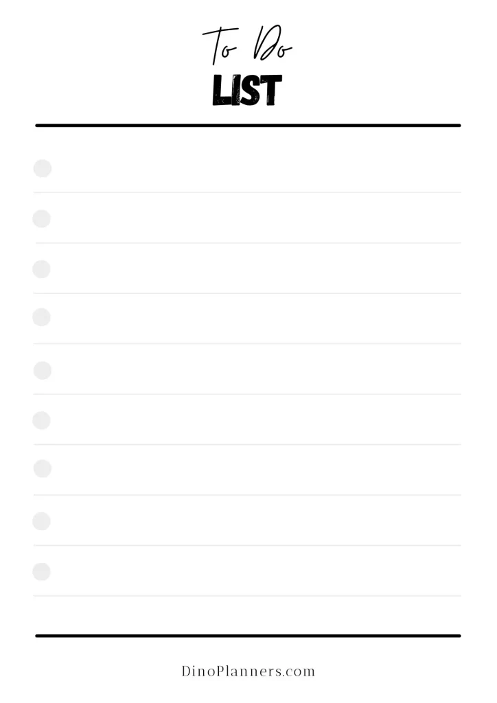free to do list template