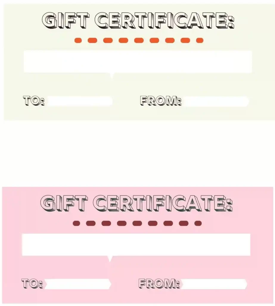 gift certificate images