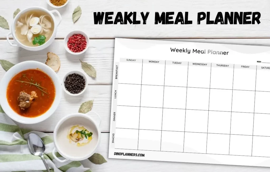 weekly meal planner templates
